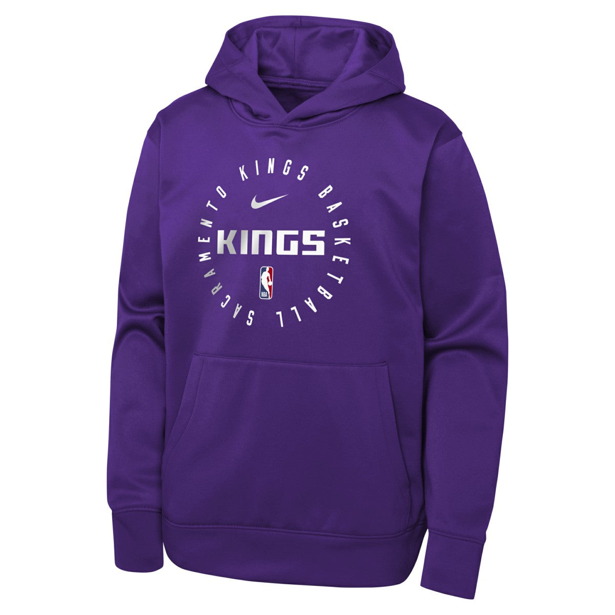 Nike Sacramento Kings Youth Performance Practice Spotlight Pullover Hoodie Purple