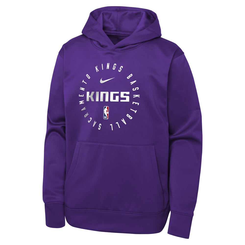 Nike Sacramento Kings Youth Performance Practice Spotlight Pullover Hoodie Purple