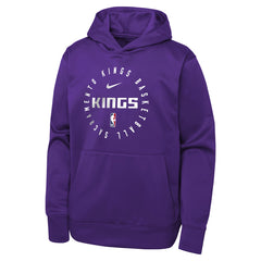 Nike Sacramento Kings Youth Performance Practice Spotlight Pullover Hoodie Purple