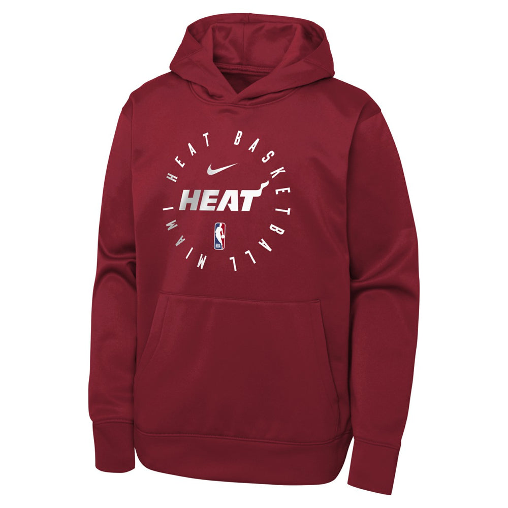 Nike Miami Heat Youth Performance Practice Spotlight Pullover Hoodie Red