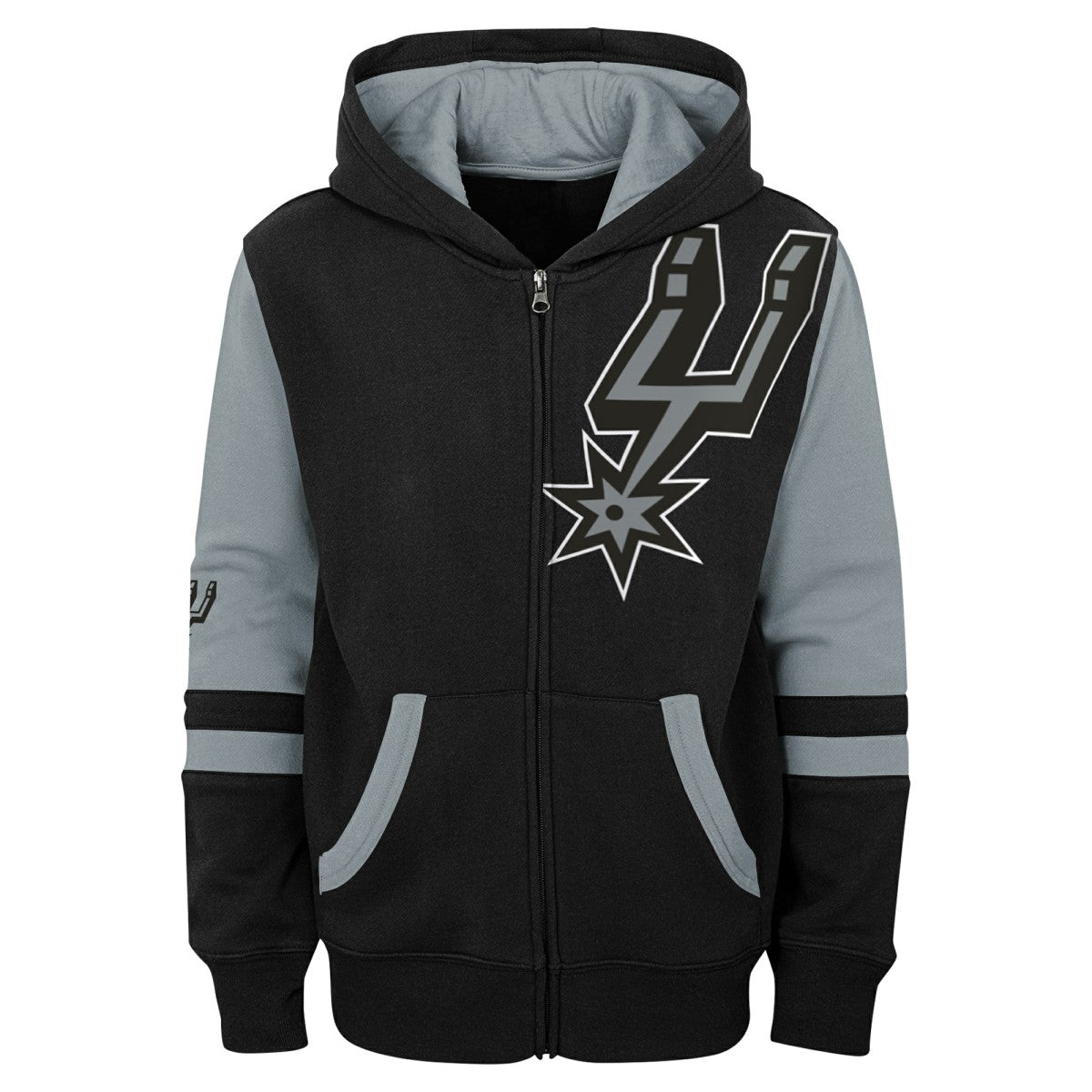 San Antonio Spurs Preschool Straight To The League Full-Zip Hoodie Black