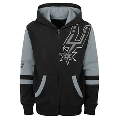 San Antonio Spurs Preschool Straight To The League Full-Zip Hoodie Black
