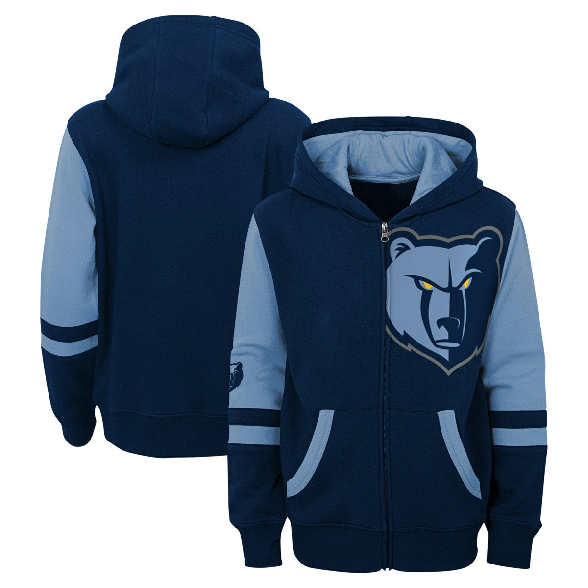Memphis Grizzlies Preschool Straight To The League Full-Zip Hoodie Navy