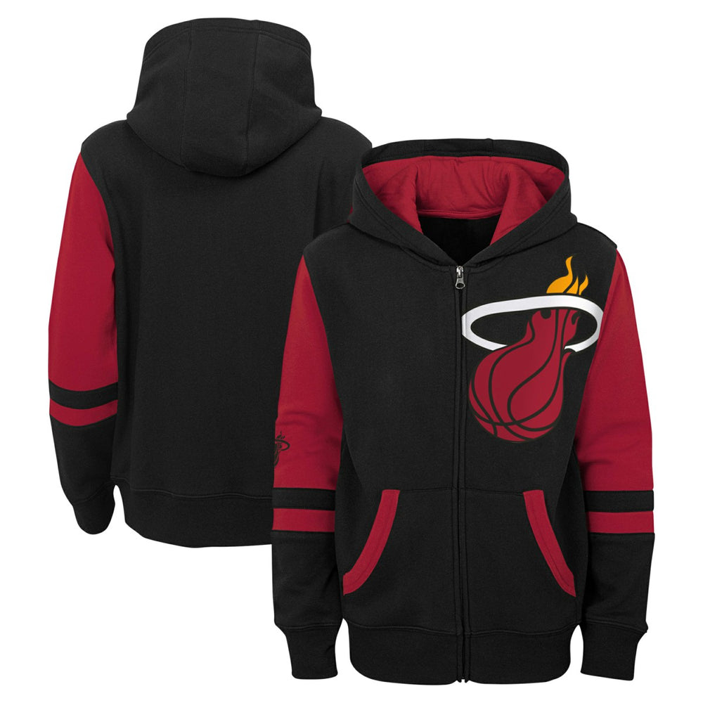 Miami Heat Preschool Straight To The League Full-Zip Hoodie Black