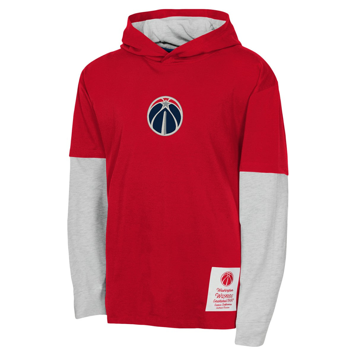 Washington Wizards Youth Small Ball Long Sleeve Hoodie T-Shirt Red
