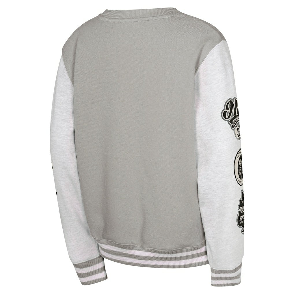 Brooklyn Nets Youth Star Treatment Pullover Sweatshirt Gray