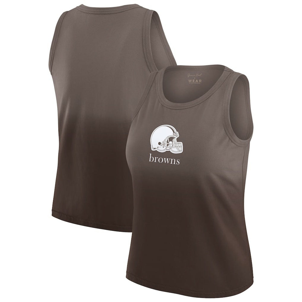 Cleveland Browns WEAR by Erin Andrews x Gracie Hunt Women's Ombre Tank Top - Brown - NFL