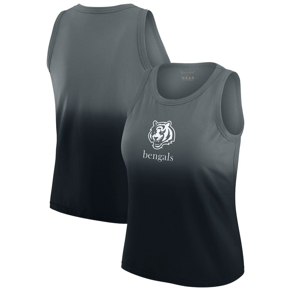 Cincinnati Bengals WEAR by Erin Andrews x Gracie Hunt Women's Ombre Tank Top - Black - NFL