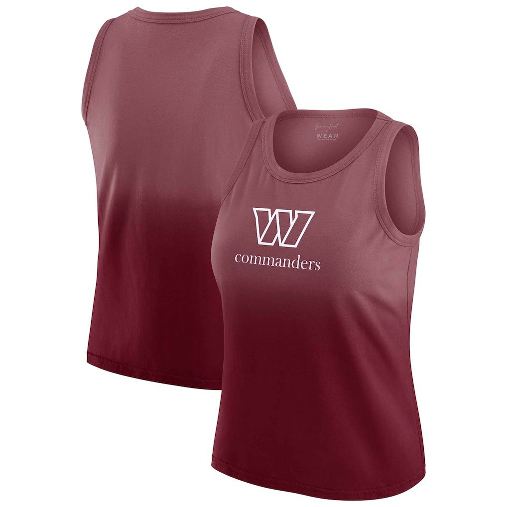 Washington Commanders WEAR by Erin Andrews x Gracie Hunt Women's Ombre Tank Top - Burgundy - NFL