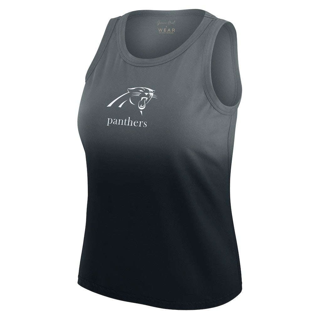 Carolina Panthers WEAR by Erin Andrews x Gracie Hunt Women's Ombre Tank Top - Black - NFL