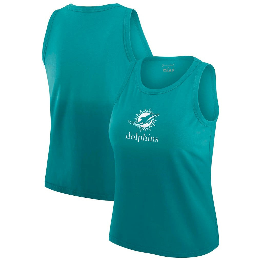 Miami Dolphins WEAR by Erin Andrews x Gracie Hunt Women's Ombre Tank Top - Aqua - NFL