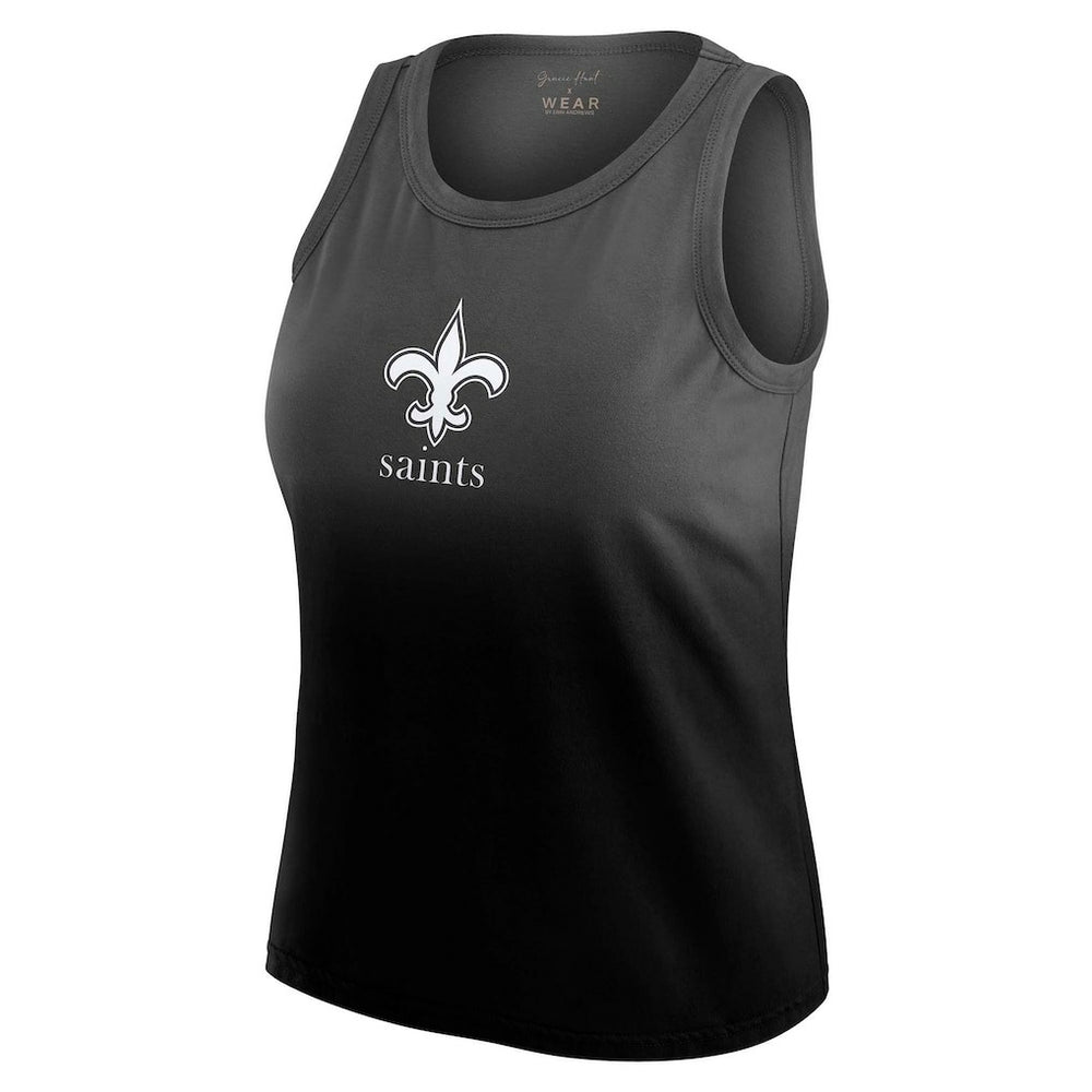 New Orleans Saints WEAR by Erin Andrews x Gracie Hunt Women's Ombre Tank Top - Black - NFL