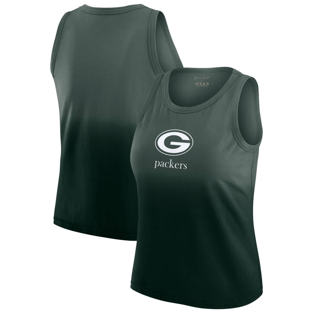 Green Bay Packers WEAR by Erin Andrews x Gracie Hunt Women's Ombre Tank Top - Green - NFL