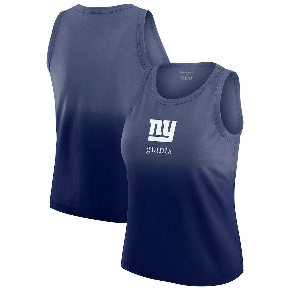 New York Giants WEAR by Erin Andrews x Gracie Hunt Women's Ombre Tank Top - Navy - NFL