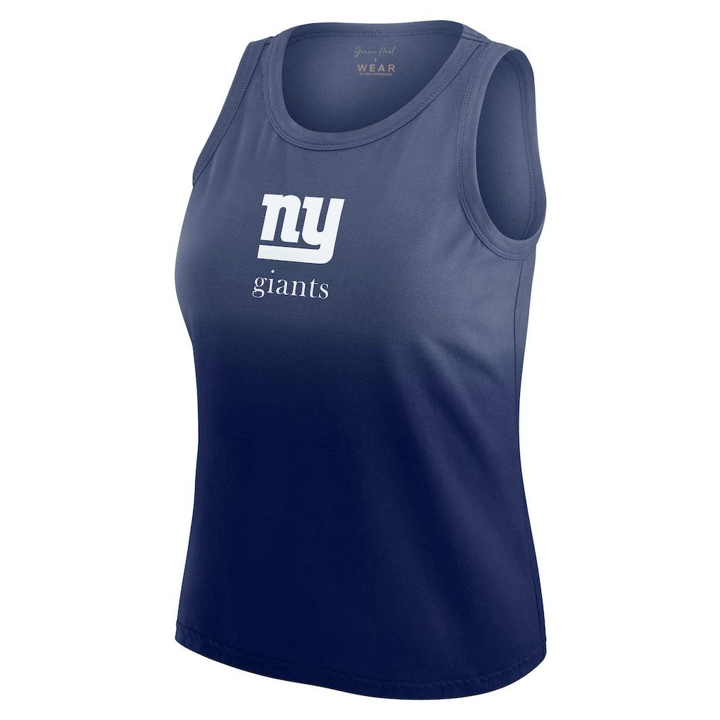 New York Giants WEAR by Erin Andrews x Gracie Hunt Women's Ombre Tank Top - Navy - NFL
