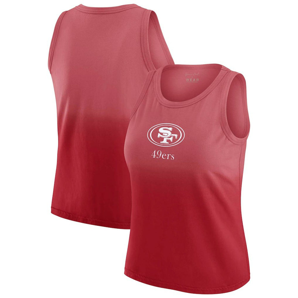San Francisco 49ers WEAR by Erin Andrews x Gracie Hunt Women's Ombre Tank Top - Scarlet - NFL