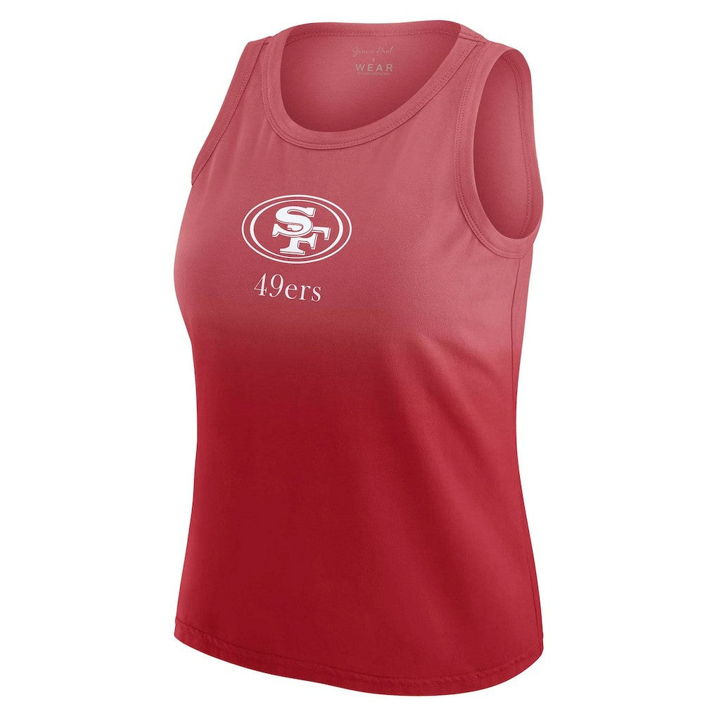 San Francisco 49ers WEAR by Erin Andrews x Gracie Hunt Women's Ombre Tank Top - Scarlet - NFL