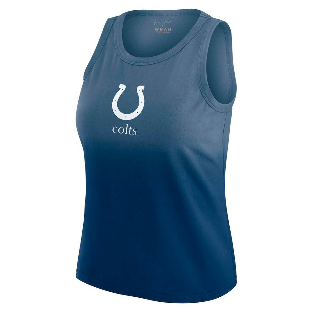Indianapolis Colts WEAR by Erin Andrews x Gracie Hunt Women's Ombre Tank Top - Heather Navy - NFL