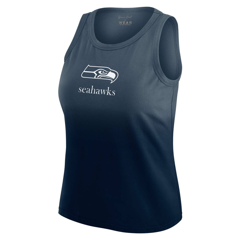 Seattle Seahawks WEAR by Erin Andrews x Gracie Hunt Women's Ombre Tank Top - Navy - NFL