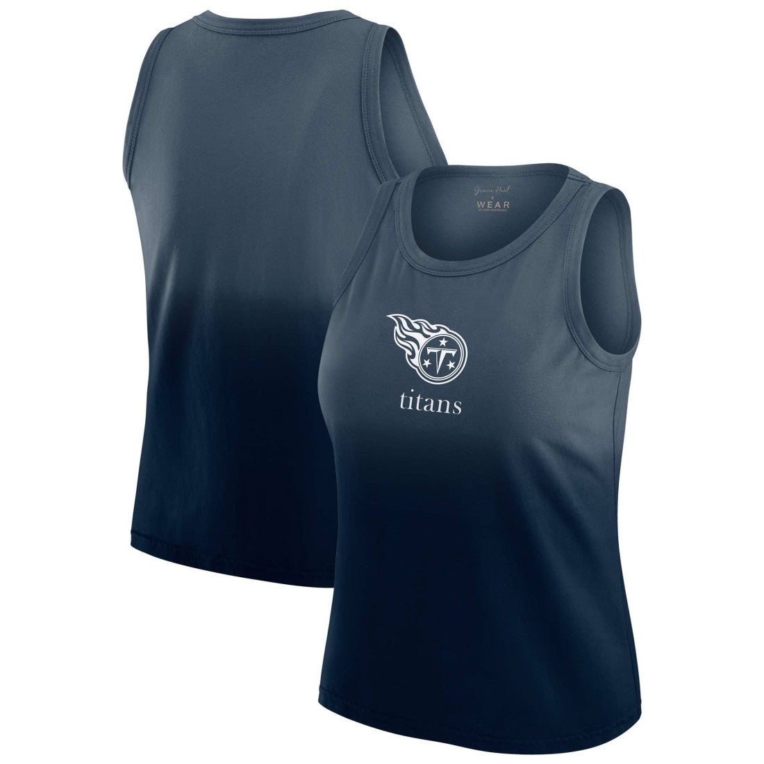 Tennessee Titans WEAR by Erin Andrews x Gracie Hunt Women's Ombre Tank Top - Navy - NFL