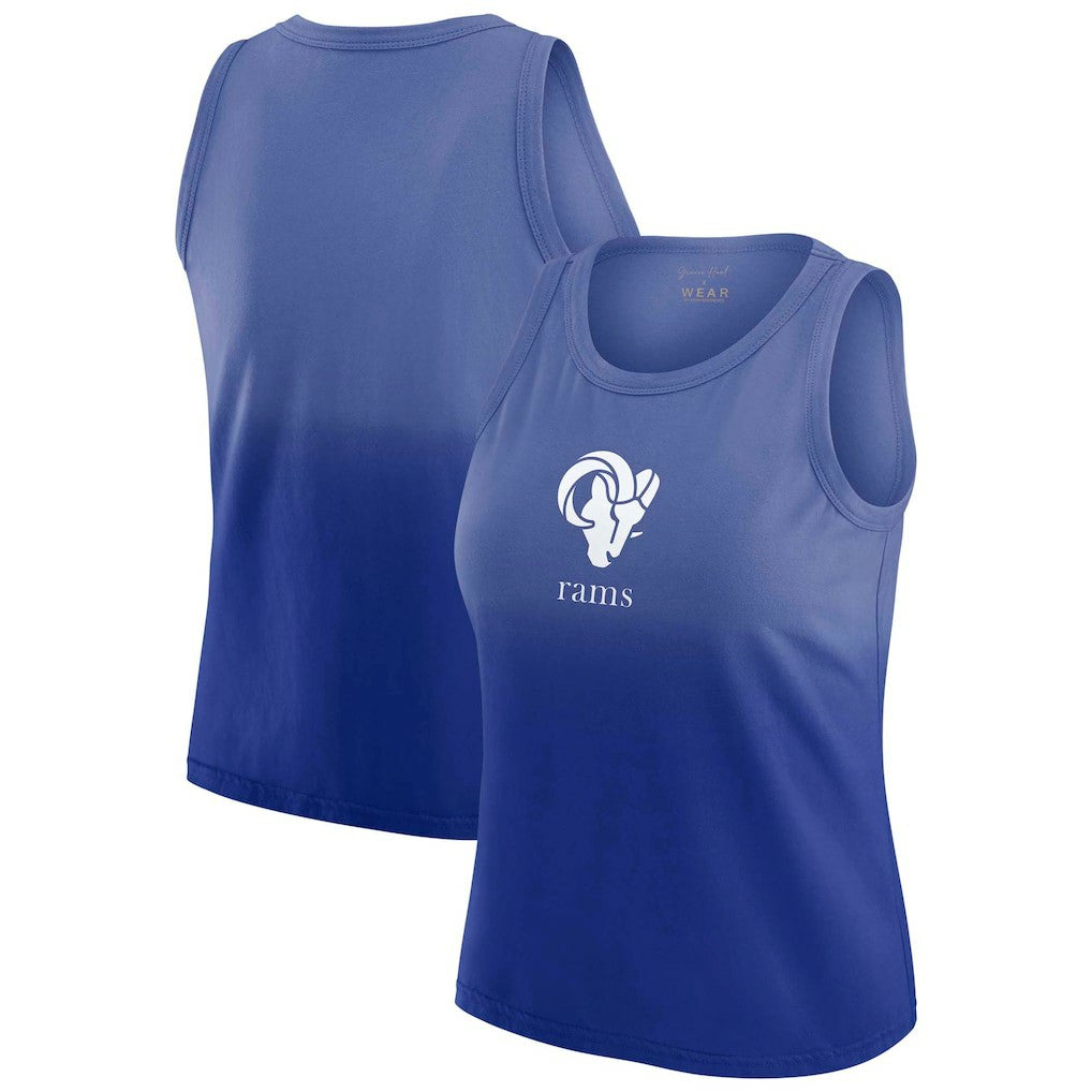 Los Angeles Rams WEAR by Erin Andrews x Gracie Hunt Women's Ombre Tank Top - Royal - NFL