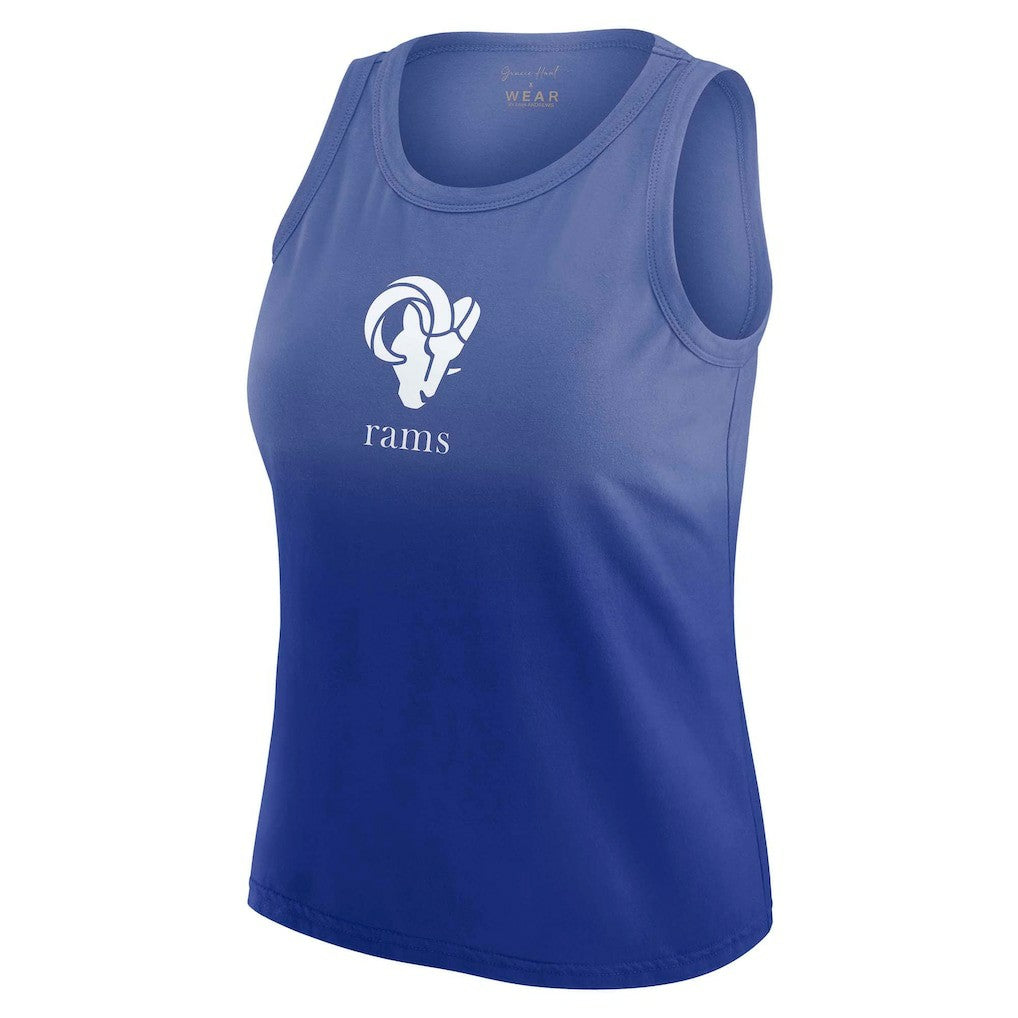 Los Angeles Rams WEAR by Erin Andrews x Gracie Hunt Women's Ombre Tank Top - Royal - NFL