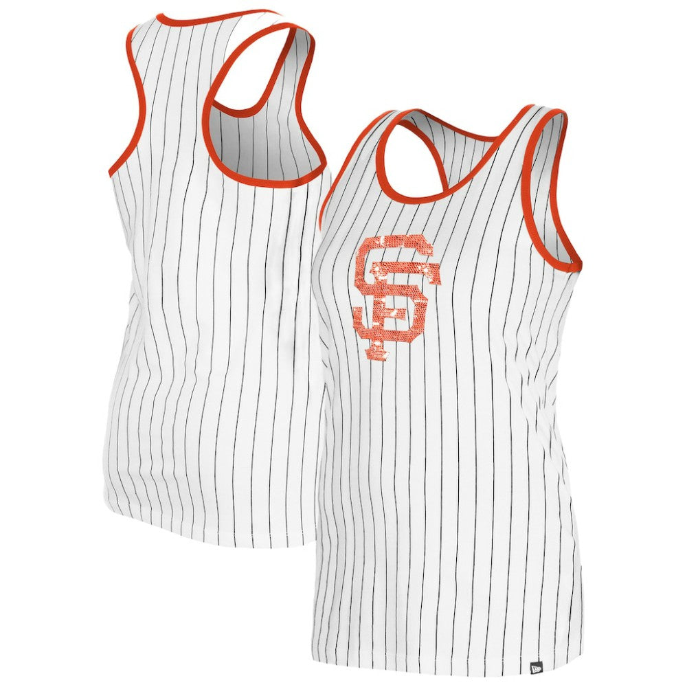 San Francisco Giants New Era Women's Gameday Pinstripe Tank Top Sale