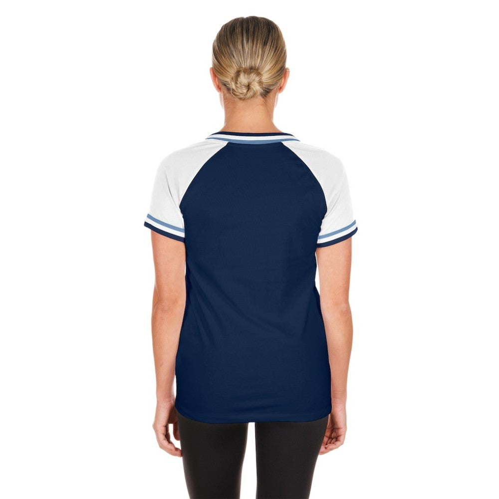 Tampa Bay Rays New Era Women's Gameday Raglan V-Neck T-Shirt Discount
