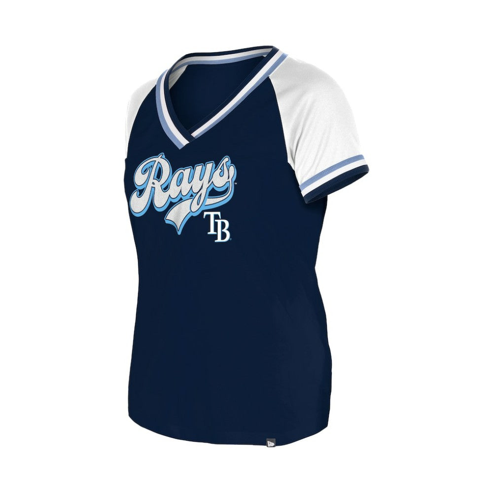 Tampa Bay Rays New Era Women's Gameday Raglan V-Neck T-Shirt Discount