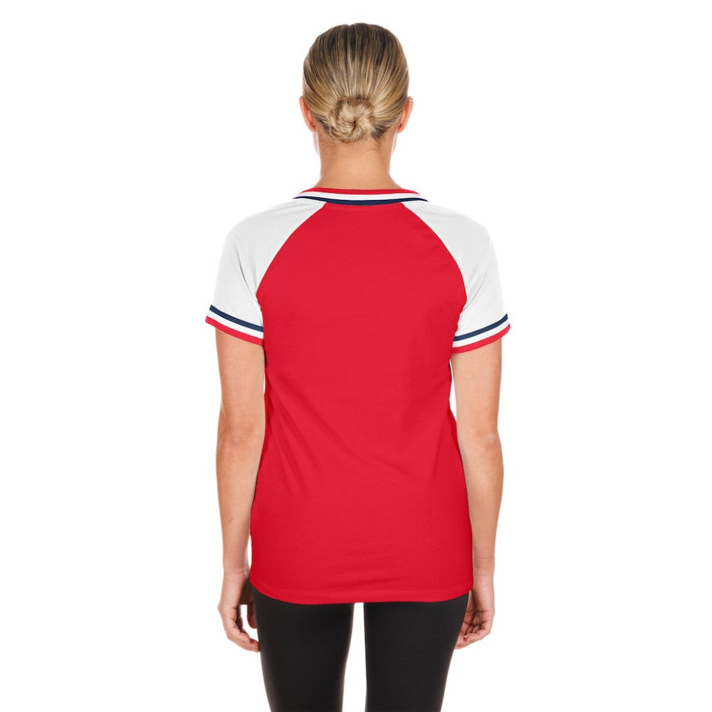 St. Louis Cardinals New Era Women's Gameday Raglan V-Neck T-Shirt Online