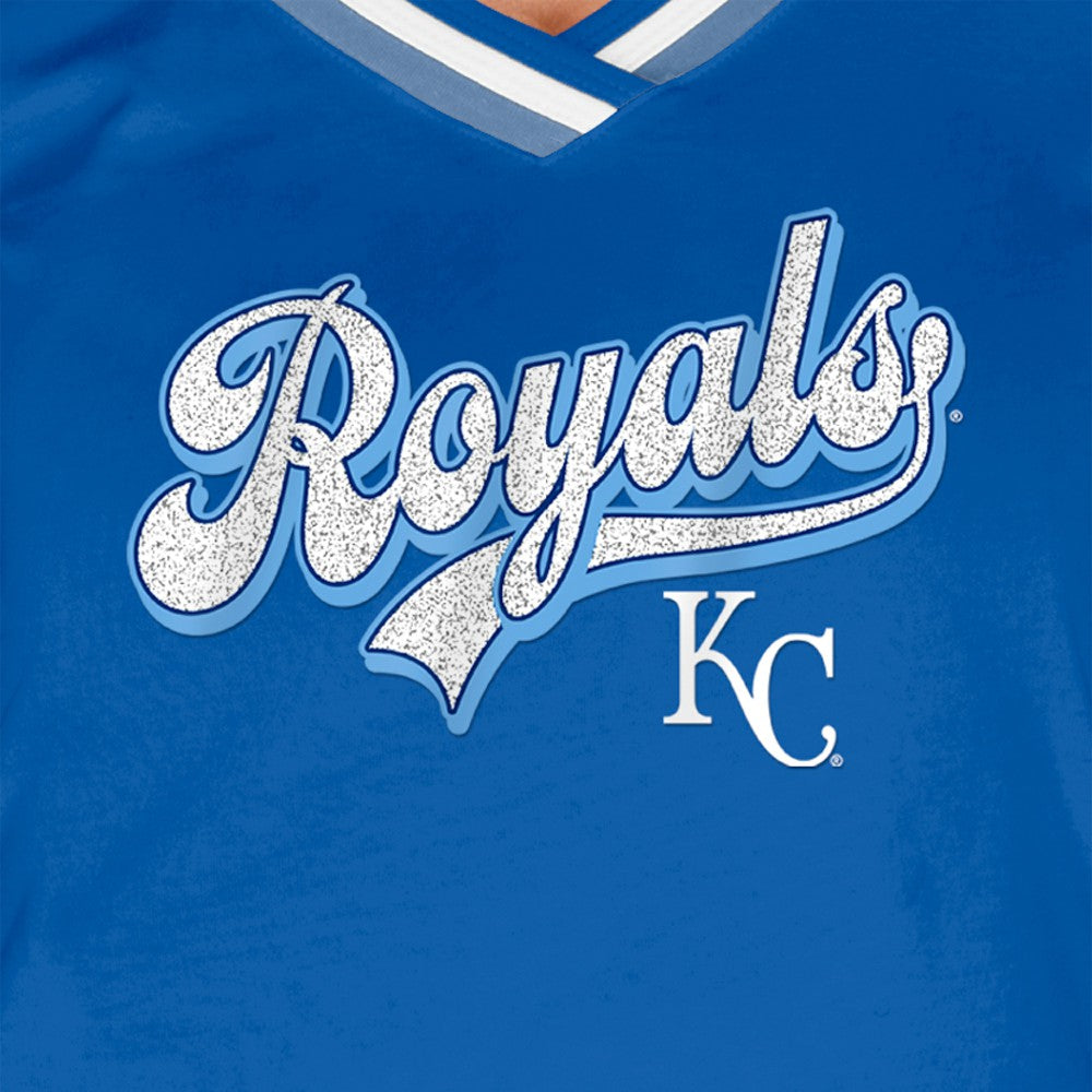 Kansas City Royals New Era Women's Gameday Raglan V-Neck T-Shirt Outlet