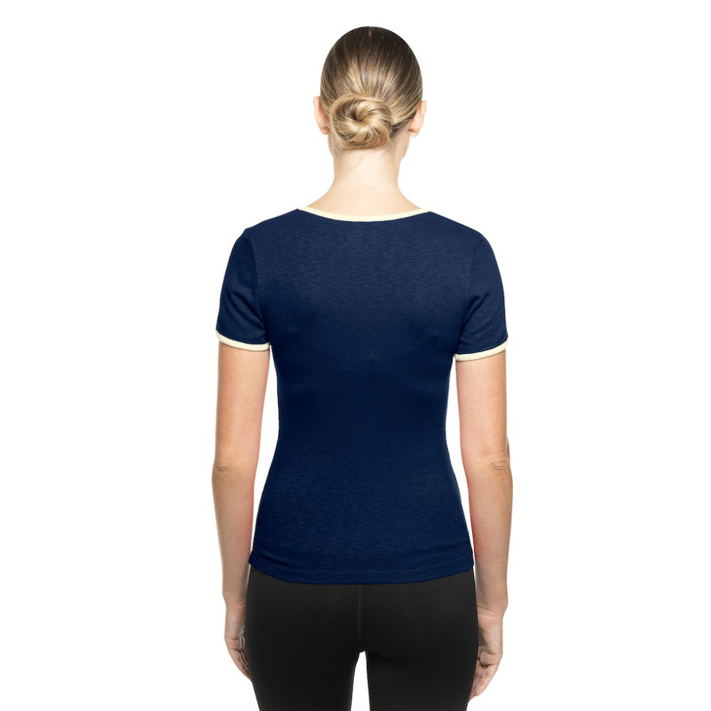 Atlanta Braves New Era Women's Throwback Lace Up T-Shirt Discount