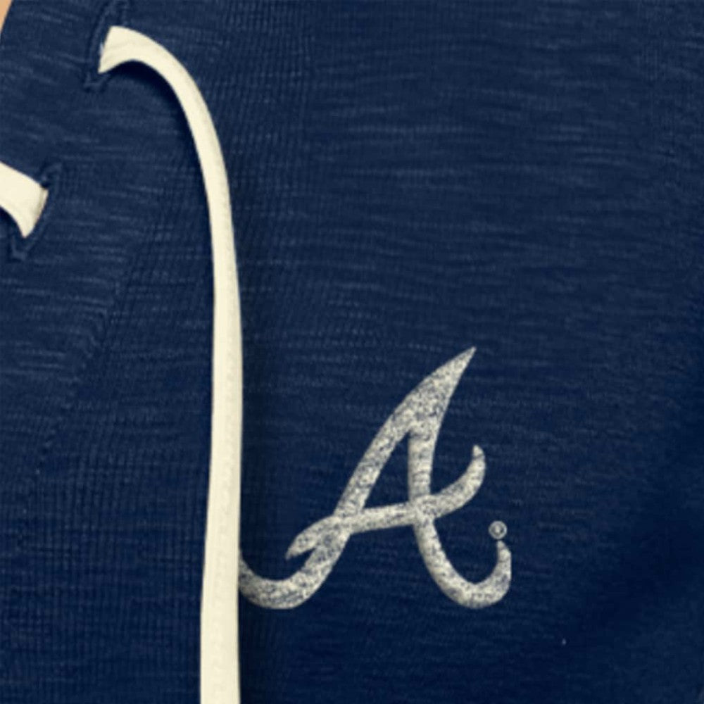 Atlanta Braves New Era Women's Throwback Lace Up T-Shirt Discount