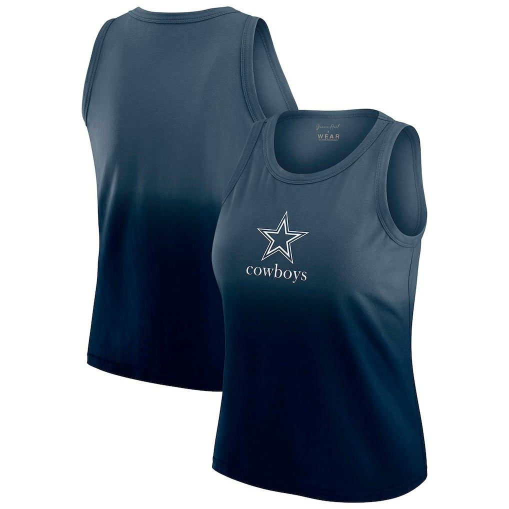 Dallas Cowboys WEAR by Erin Andrews x Gracie Hunt Women's Ombre Tank Top - Navy - NFL