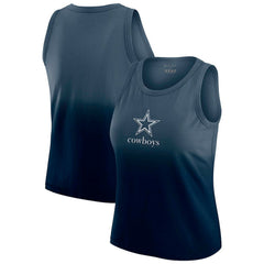 Dallas Cowboys WEAR by Erin Andrews x Gracie Hunt Women's Ombre Tank Top - Navy - NFL