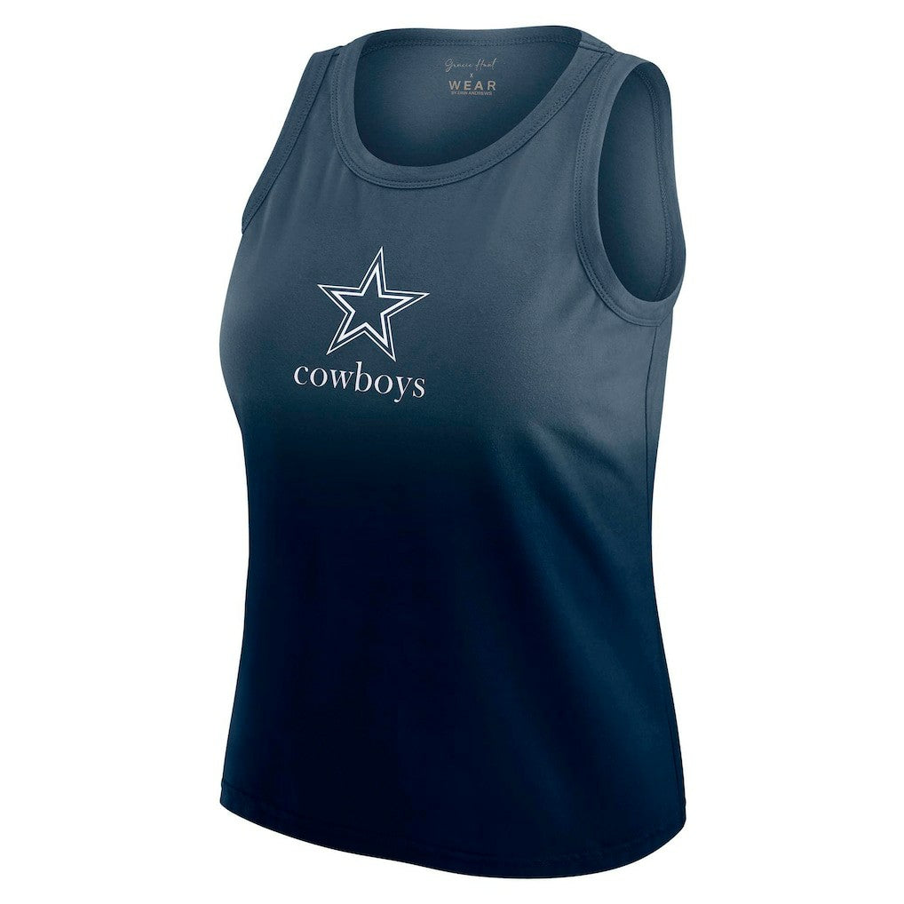 Dallas Cowboys WEAR by Erin Andrews x Gracie Hunt Women's Ombre Tank Top - Navy - NFL