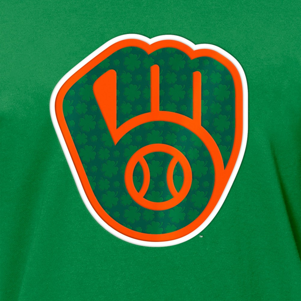 Milwaukee Brewers New Era St. Patrick's Day Shamrock Fill T-Shirt Discount