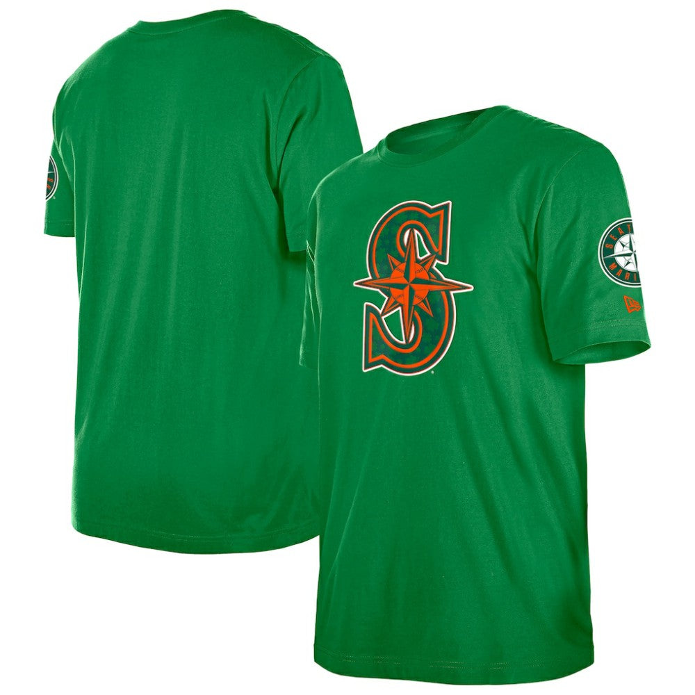 Seattle Mariners New Era St. Patrick's Day Shamrock Fill T-Shirt Outlet