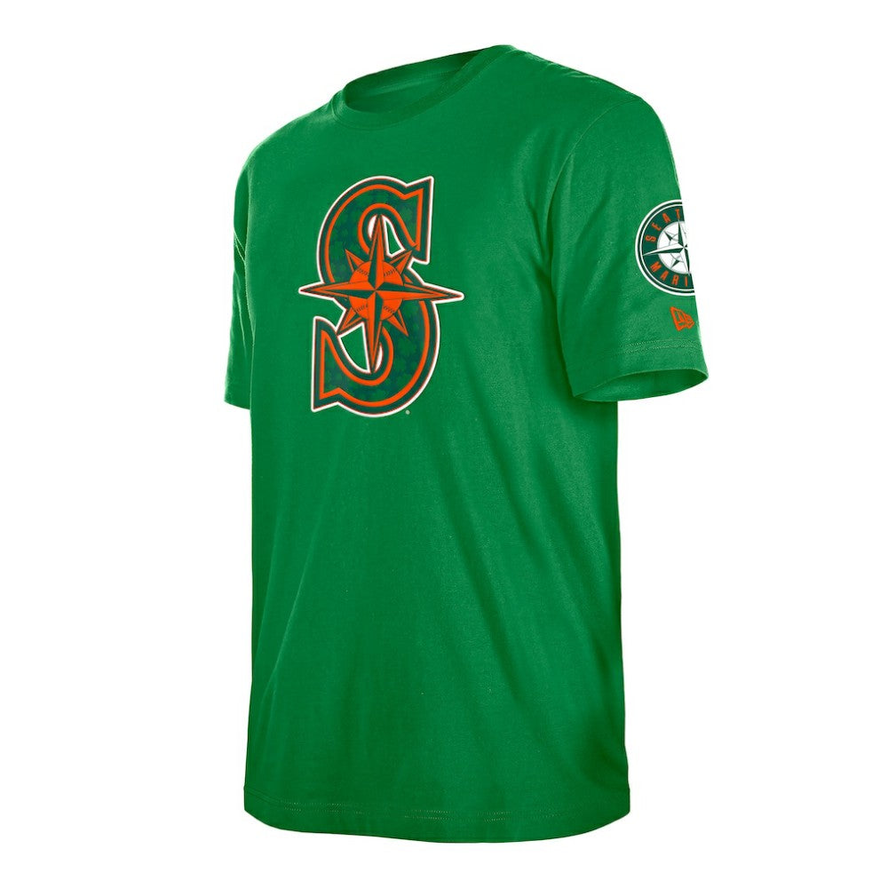 Seattle Mariners New Era St. Patrick's Day Shamrock Fill T-Shirt Outlet