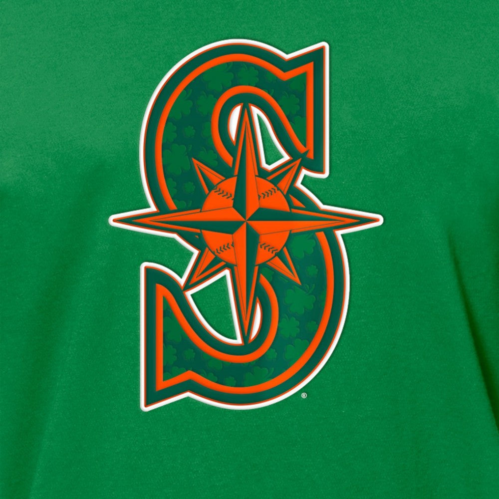 Seattle Mariners New Era St. Patrick's Day Shamrock Fill T-Shirt Outlet