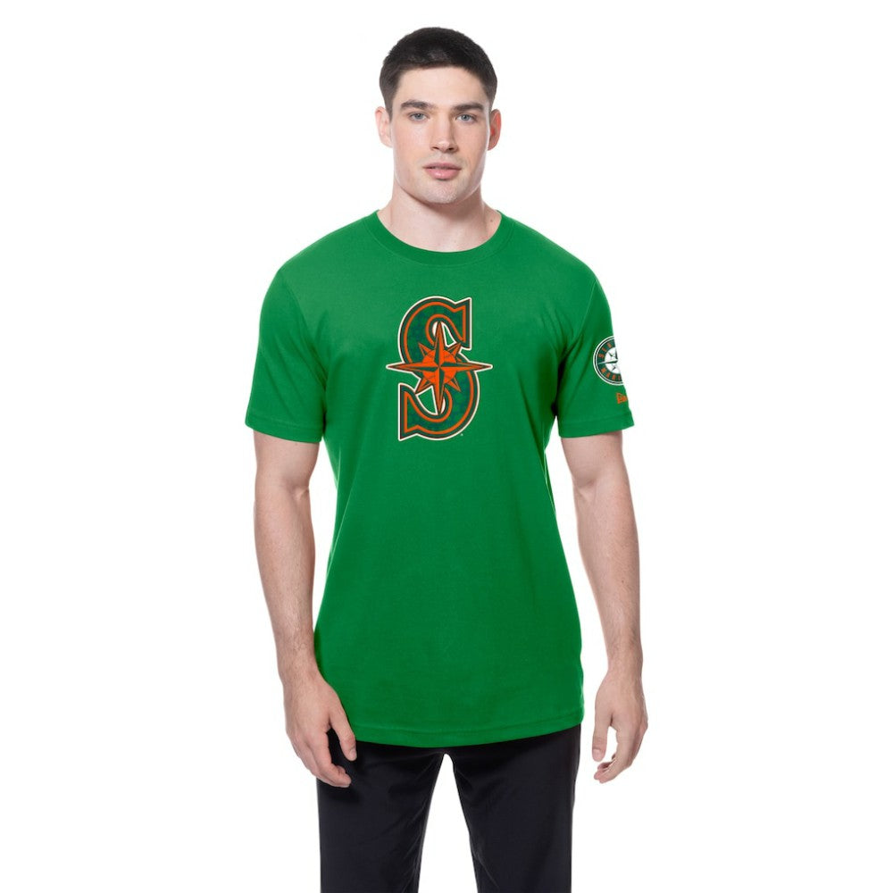 Seattle Mariners New Era St. Patrick's Day Shamrock Fill T-Shirt Outlet