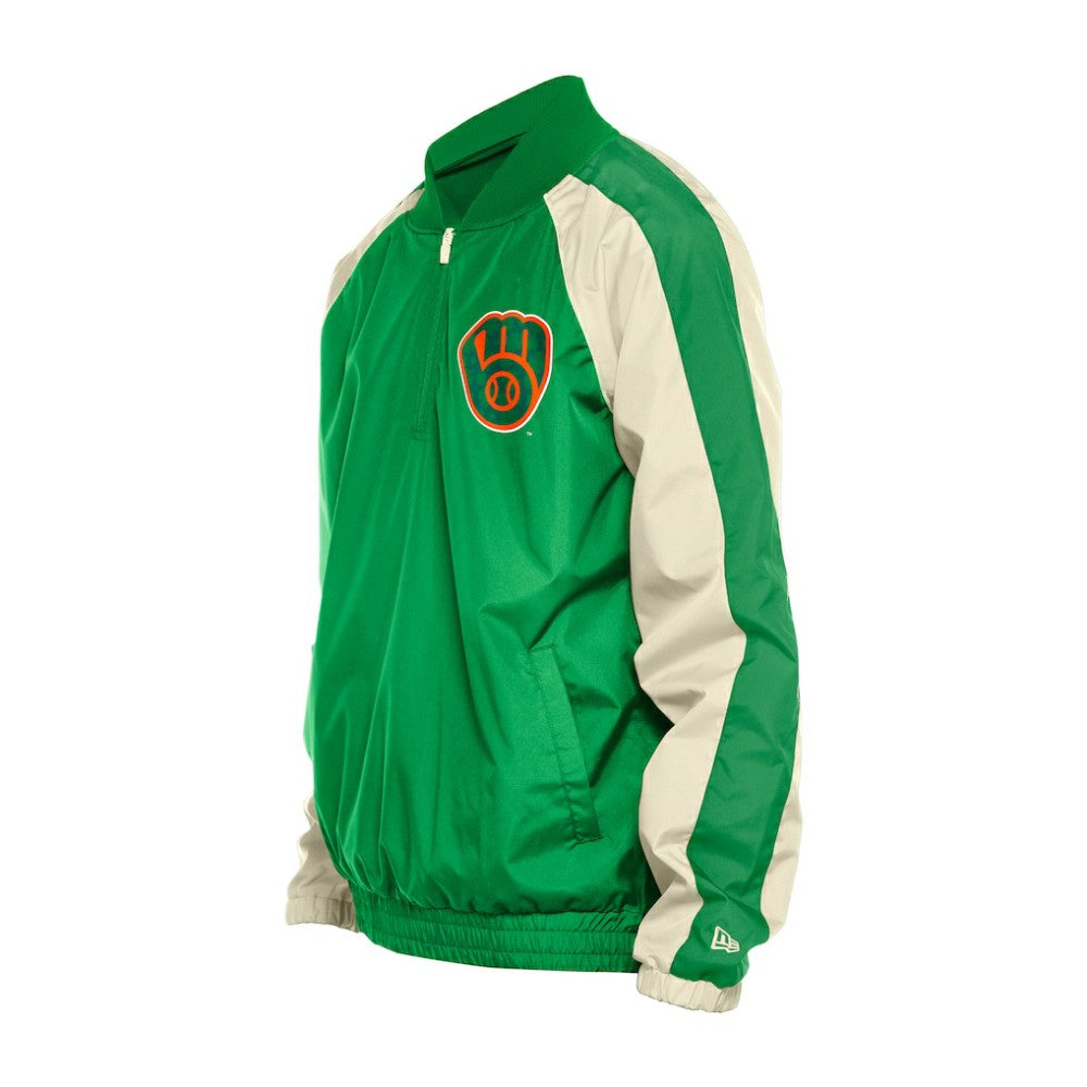 Milwaukee Brewers New Era St. Patrick's Day Ripstop Raglan Quarter-Zip Windbreaker Near Me