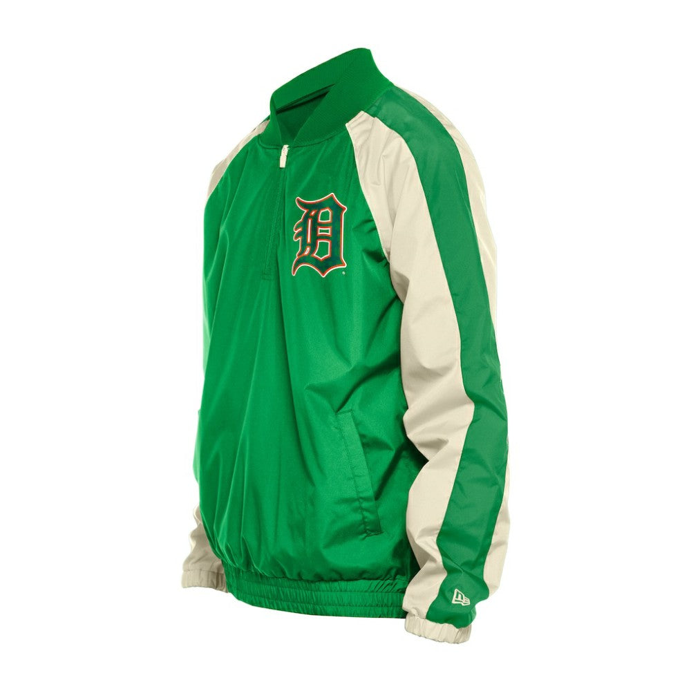 Detroit Tigers New Era St. Patrick's Day Ripstop Raglan Quarter-Zip Windbreaker Sale