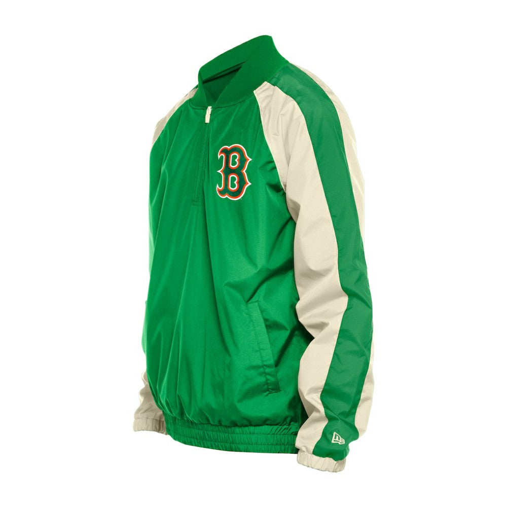 Boston Red Sox New Era St. Patrick's Day Ripstop Raglan Quarter-Zip Windbreaker Outlet
