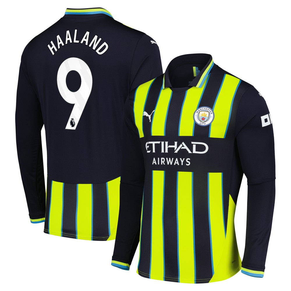 Puma - Erling Haaland Manchester City 2024/25 Away Replica Long Sleeve Player Jersey - Navy
