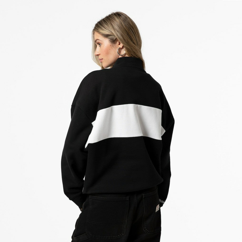 Kansas City Chiefs Women's Quarter-Zip Jacket - Black - Mitchell & Ness