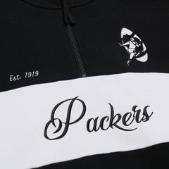 Green Bay Packers Women's Quarter-Zip Jacket - Black - Mitchell & Ness