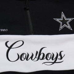 Dallas Cowboys Women's Quarter-Zip Jacket - Black - Mitchell & Ness