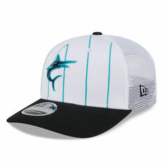 Miami Marlins New Era 2025 Batting Practice 9SEVENTY Stretch-Snap Trucker Hat Online