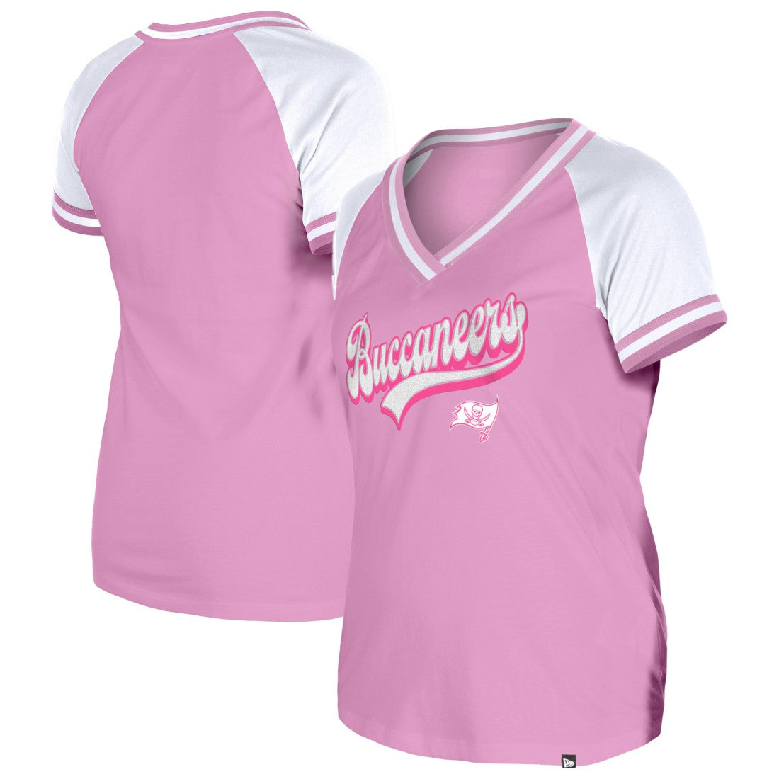 Tampa Bay Buccaneers New Era Women's Mommy & Me V-Neck T-Shirt - Pink - NFL